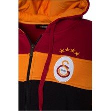 Galatasaray Lisanslı Fermuarlı Siyah Unisex Sweatshirt