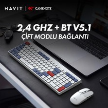 Havit KB830WB Kablosuz Klavye Mouse Set - 2.4ghz ve Bluetooth 5.1