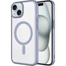 Cupcase Apple iPhone 15 Kılıf Wireless Şarj Özellikli Sert Pc  Mat Riksos Magsafe Kapak