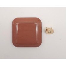 Angel Çanta Aksesuar 7 cm Kare Akrilikli Taba Renk Light Gold Mıknatıslı Kilit