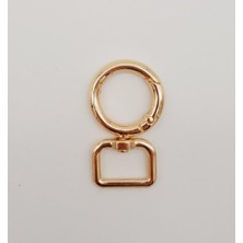 Angel Çanta Aksesuar Angel Kadın Aksesuar 2 cm Light Gold Köşeli Yaylı Halka 1 Adet Şık Tasarım