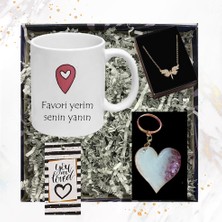 Regalo Favori Yerim Melek Kolyeli Kalp Anahtarlıklı Sevdiklerinize Hediye Seti 29
