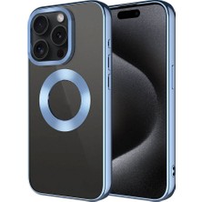 Cupcase Apple iPhone 15 Pro Kılıf Tek Kamera Çerçeveli Logo Gösteren  Omega Kapak