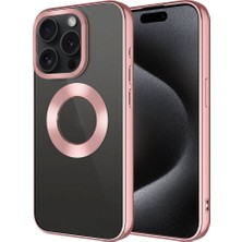 Cupcase Apple iPhone 15 Pro Kılıf Tek Kamera Çerçeveli Logo Gösteren  Omega Kapak