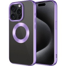 Cupcase Apple iPhone 15 Pro Max Kılıf Tek Kamera Çerçeveli Logo Gösteren  Omega Kapak