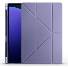 Cupcase Galaxy Tab S9 Ultra Kılıf  Tri Folding Kalem Bölmeli Standlı Kılıf