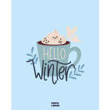 Purple & More marka Hello Winter Cepli Dosya 3'lü Paket, A4 boy, mavi, karton dosya, okul ve iş hayatı için uygundur.