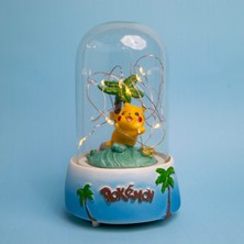 Piraye Gift Pokemon Pikaçu Müzikli Işıklı Cam  Fanus