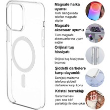 CepStok Apple iPhone 14 Pro Kılıf Şeffaf Sararmaz Kristal Magsafe Altı Açık Sert Pc Premium Kapak