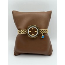 Arnes Jewelry Çelik Çeyrek Altın Takılabilen Kelepçe