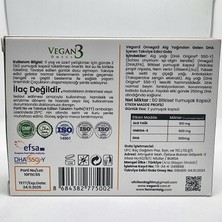 Vegan3 Omega Mikroalglerden Elde Edilen Bitkisel İçerikli OMEGA-3 DHA