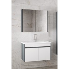 Alfa Banyo Estella Ea-65 cm Mdf-Ayna Dolaplı, Lavabolu Banyo Dolabı Takımı**demonte Değil**