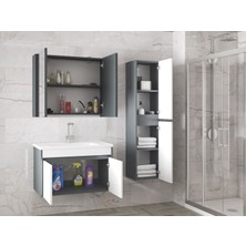 Alfa Banyo Estella-Ea (65+35) 100 cm Mdf-Lavabolu Banyo Dolabı Takımı**demonte Değil**