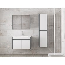 Alfa Banyo Estella-Ea (65+35) 100 cm Mdf-Lavabolu Banyo Dolabı Takımı**demonte Değil**