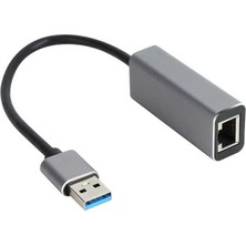 Zrh USB 3.0 - 10/100/1000 Mbps RJ45 Ethernet Çevirici Adaptör Alüminyum Kasa