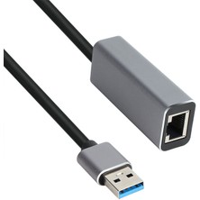 Zrh USB 3.0 - 10/100/1000 Mbps RJ45 Ethernet Çevirici Adaptör Alüminyum Kasa