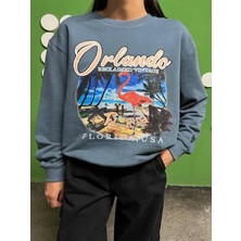 Modaliza Flamingo Baskılı Şardonlu Sweatshirt