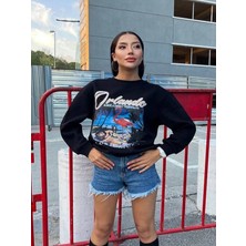 Modaliza Flamingo Baskılı Şardonlu Sweatshirt