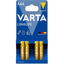 Varta 4103 Longlife Alkalin Aaa Ince Kalem Pil 4'lü Paket-Erpilsan