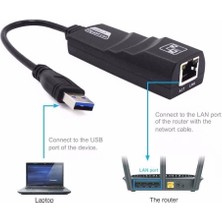 Zrh USB 3.0 To Ethernet RJ45 Adaptörü Gigabit 10/100/1000MBPS Çevirici Dönüştürücü USB Dönüştürücü