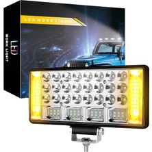 Dekohop 204 W Off Road Çalışma Lambası Sarı Çakar ve Sinyal Mod Ultra Parlak 12-24V LED Oto Aydınlatma Işığı
