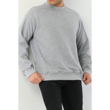 Kallima Gri Basic 3 Iplik Bisiklet Yaka Mevsimlik Erkek Sweatshirt