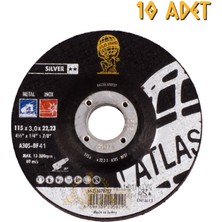 Atlas A30S-BF41 Metal Inox Daire Testere Kesme Taşı 3 x 115 Mm. - 10 Adet