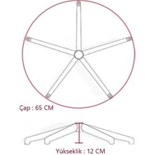 Zeon Büro Ofis Sistemleri Siyah Konik Yıldız Ayak+Ø60 Sessiz Makam Koltuğu Ofis Koltuğu Oyuncu Koltuğu Ofis Sandalyesi