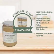 Yerli Gökova Susam Tahini Glütensiz - Vegan - Sağlıklı Yağ Kaynağı 650 g x 2 ADET