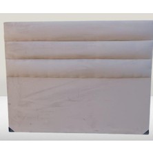 Bengi Ticaret Başlık 90344 DK Çift Kişilik 120'lık Yatay Dilimli Tay Tüyü Krem Kumaş El Yapım