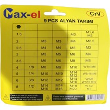 Max-El 9 Parça Askı Aparatlı Alyan Seti