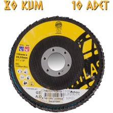 Atlas Katlı Flap Disk Yuvarlak Zımpara 115 mm - P80 Kum - 10 Adet