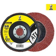 Atlas Katlı Flap Disk Yuvarlak Zımpara 115 mm - P80 Kum - 10 Adet