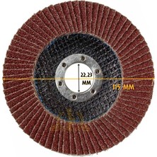 Atlas Katlı Flap Disk Yuvarlak Zımpara 115 mm - P80 Kum - 10 Adet