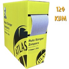 Atlas Rulo Soft Sünger Zımpara 115 Mm. - 25 Mt. - 120 Kum