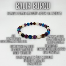 Yıldız Doğal Taş Balık Burcu Doğal Taş Bileklik 6mm