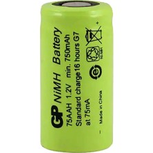 Ayt Gp 75 Aah 1.2 Volt 750 Mah 2 3AA Ni-Mh Düz Kafa Kısa Pil Şarjlı Pil