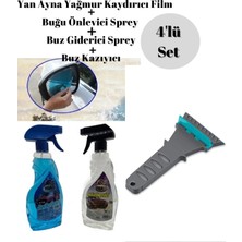 Luti Concept Oto Cam Buz Çözücü Sprey + Araç Buğu Önleyici +Oto Buz Kazıyıcı +Ayna Yağmur Kaydırıcı Film 4 Lü Set