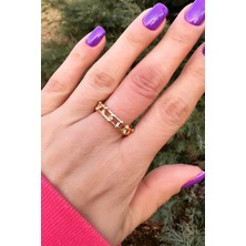 Niki Aksesuar Marka Model Gold Zincir Yüzük - Ayarlanabilir