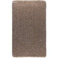 Halı Kapımda Kaymaz Taban Bej Yıkanabilir Kesme Shaggy Banyo Paspası 57X97 cm