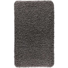 Halı Kapımda Kaymaz Taban Gri Yıkanabilir Kesme Shaggy Banyo Paspası 57X97 cm