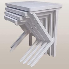 Bengi Ticaret Zigon ILGZ90347 K Ayak Model Kayın Parlak Beyaz Lake Boya Kutuda Sevk El Yapım