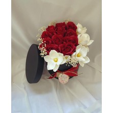 Zb Flowers İsteme çiçeği Silindir Kutuda Kırmızı Gül Kız İsteme Çiçeği sevgiliye Hediye söz Çiçeği hediye Çiçek söz Çiçeği