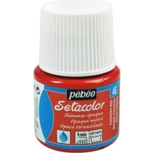 Pebeo Setacolor Shimmer Parlak Opak Kumaş Boyası 45 ml Passion Red