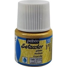 Pebeo Glitter (Simli) Kumaş Boyası 208 Gold 45 ml