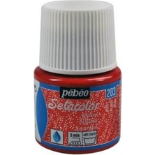 Pebeo Glitter (Simli) Kumaş Boyası 203 Ruby 45 ml