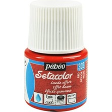 Pebeo Suede Effect (Süet Etkisi) Kumaş Boyası 303 Red 45 Mml
