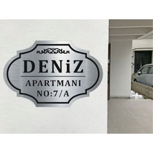 Zafrak Reklam Apartman Villa Daire Tabela Levha Gümüş - Siyah 35X50 cm Alüminyum