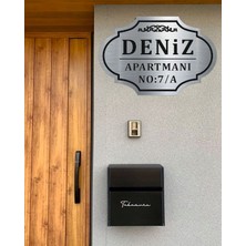 Zafrak Reklam Apartman Villa Daire Tabela Levha Gümüş - Siyah 35X50 cm Alüminyum