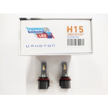 Replax Photon Ultimate H15 Turuncu Gündüz Ledli 12V-24V LED Xenon Beyaz 5+Plus 9500 Lümen Headlight